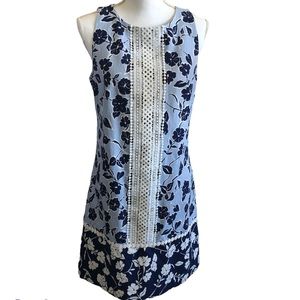Eliza J Sleeveless Floral Lined Dress Lace 8